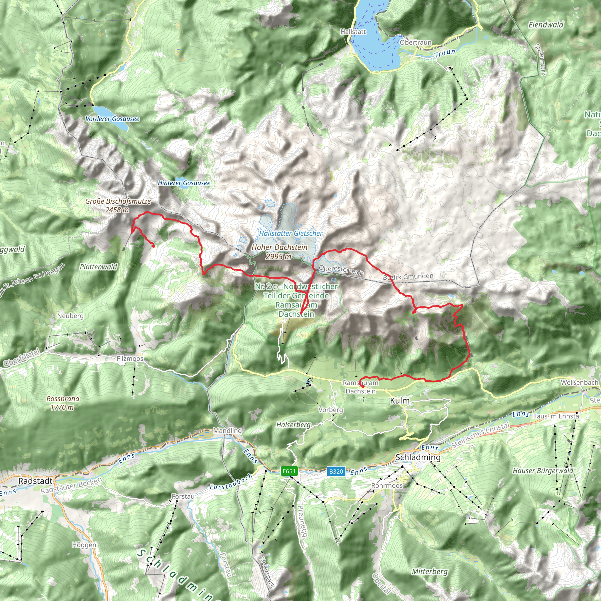 Sun Trail Dachstein mobile static map