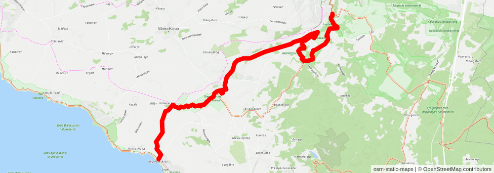 Skåneleden 1 alt 2 Map