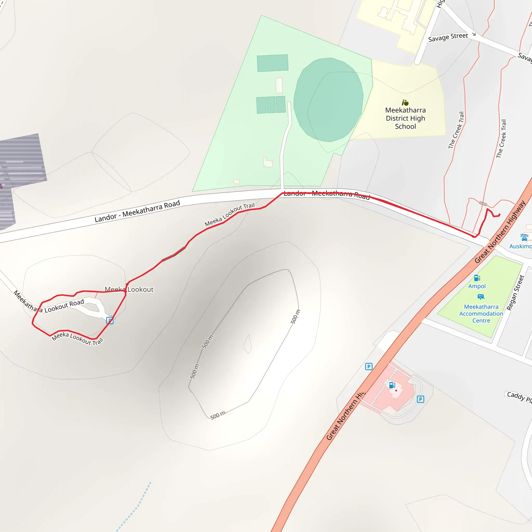 Meeka Lookout Walk mobile static map