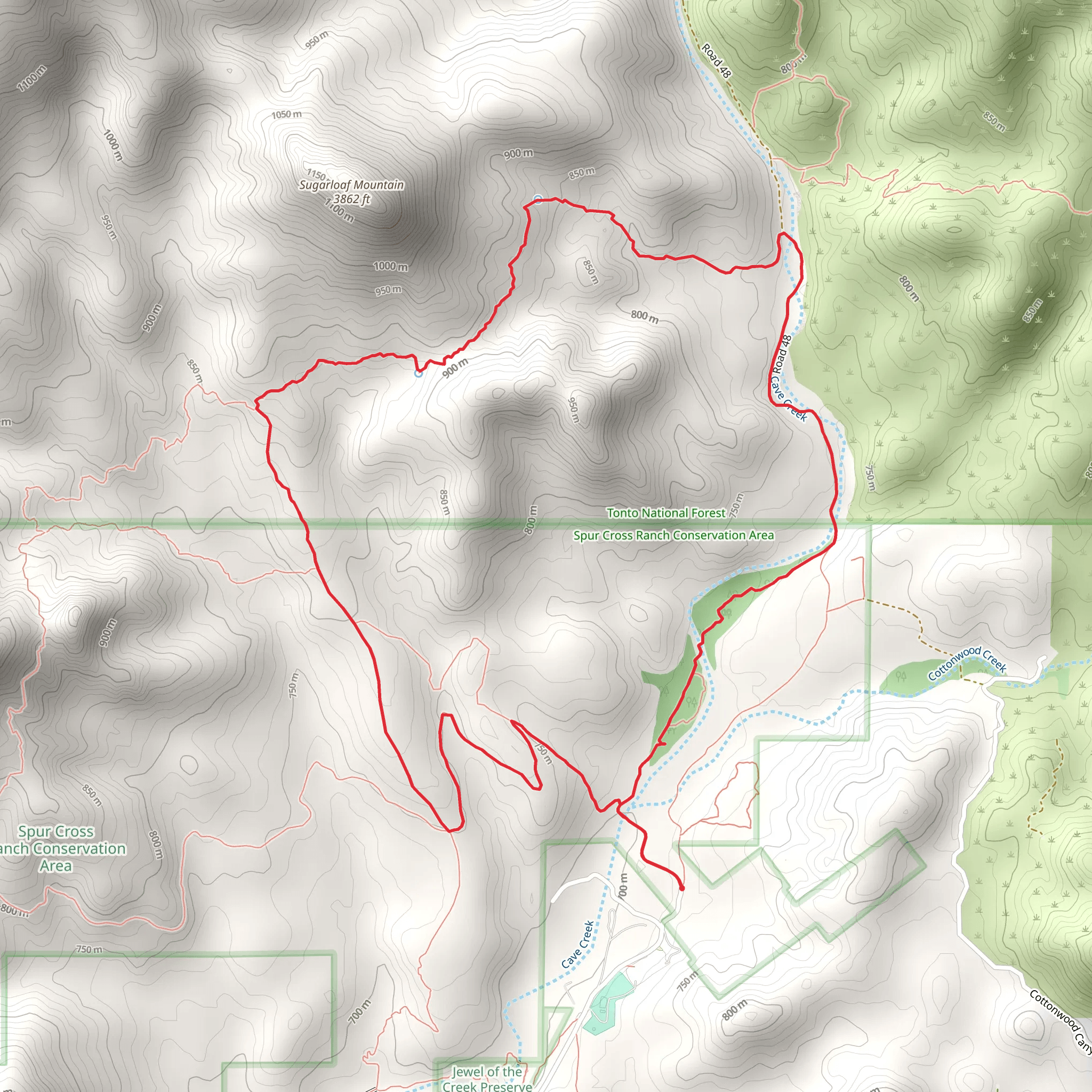 Solar Oasis, Limestone and Tortuga Loop Trail mobile static map