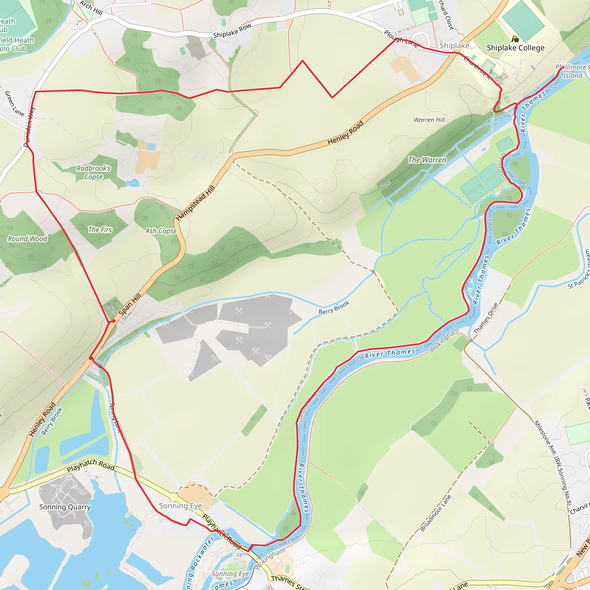 Sonning Eye and Shiplake mobile static map