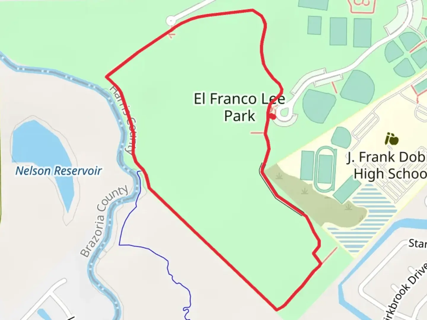 An image depicting the trail El Franco Lee Park Loop and its surrounding area.