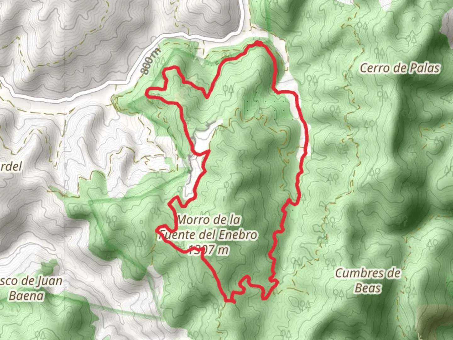 An image depicting the trail Circular Poyo del Burgo and its surrounding area.