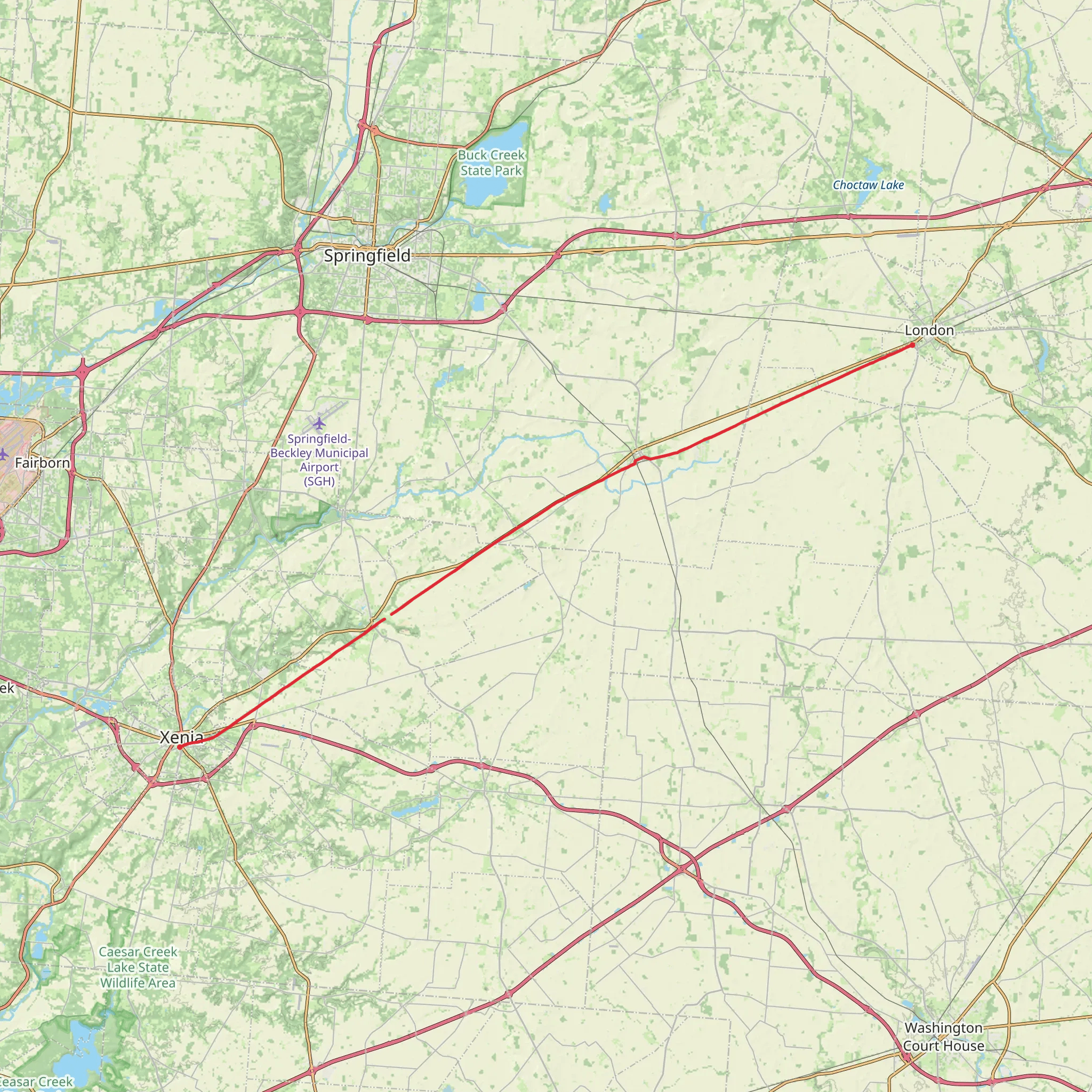 Prairie Grass Trail mobile static map