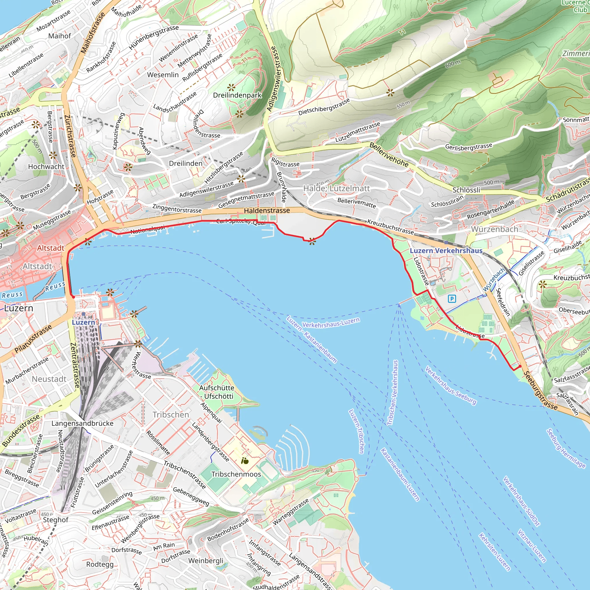 Luzerner Seeuferweg mobile static map