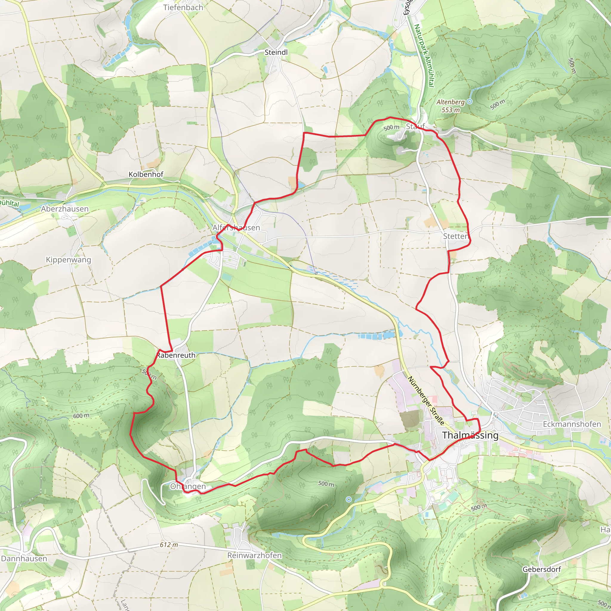 Thalmaessing Loop mobile static map