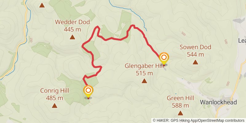 Southern Upland Way alt 1 Map