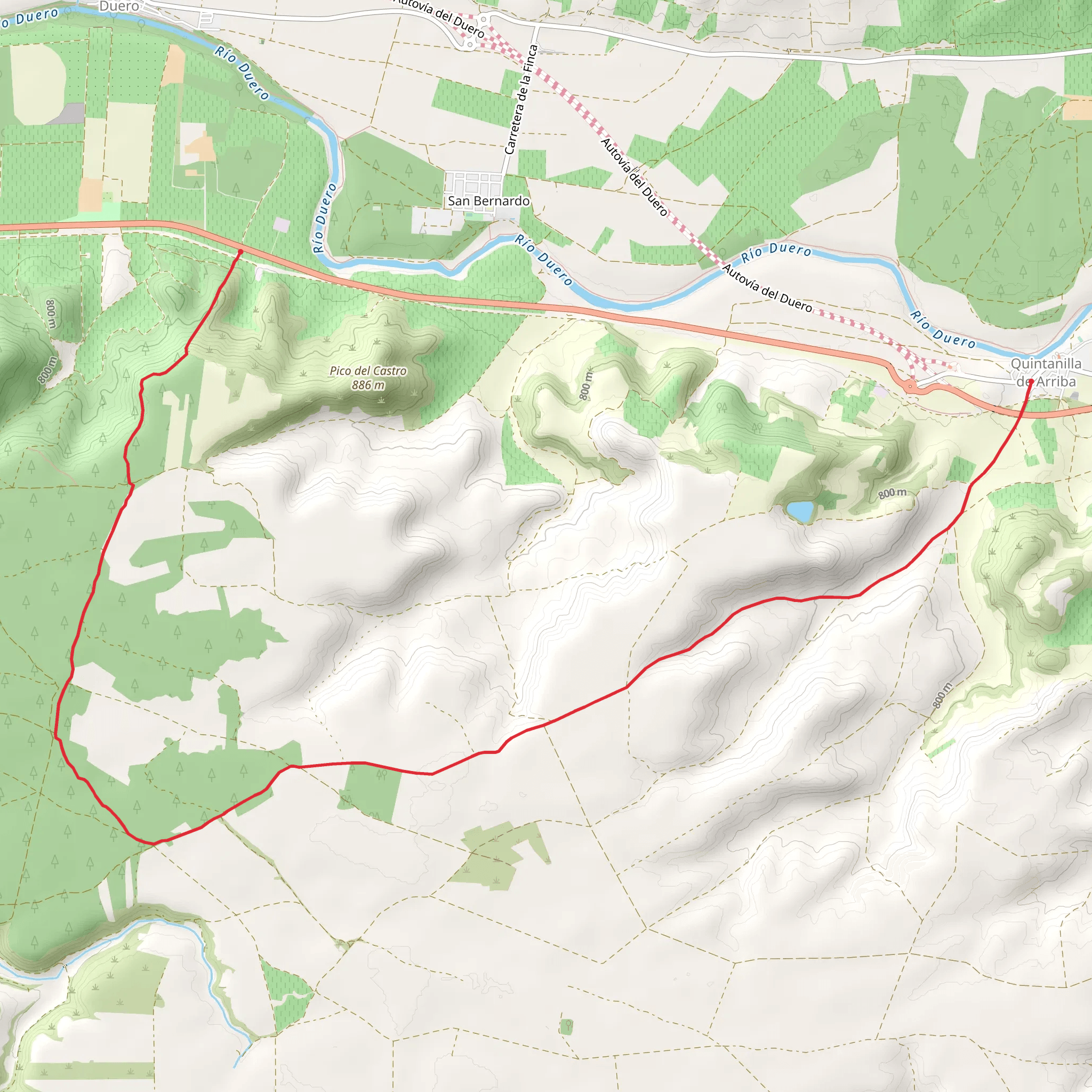 Path of the Fountains of Quintanilla de Arriba PR VA 41 mobile static map