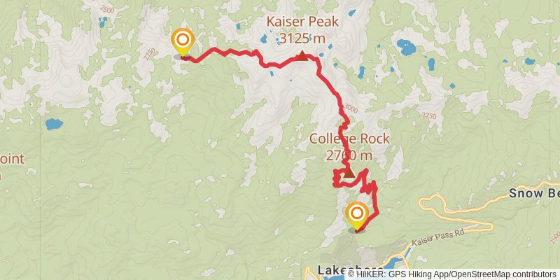 Kaiser Loop Trail stage 2 Map