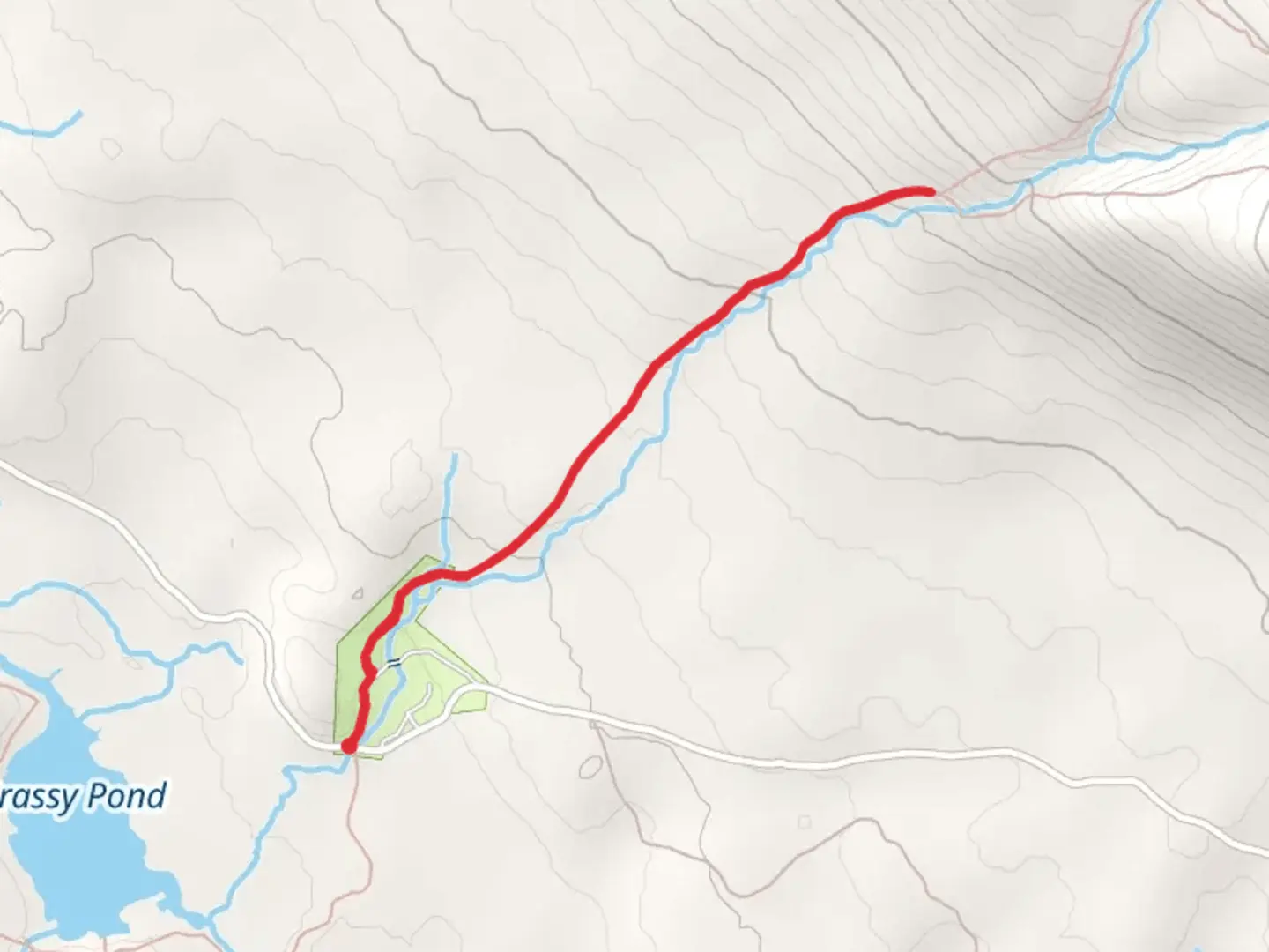 An image depicting the trail Katahdin Sream - Hunt Trail and its surrounding area.