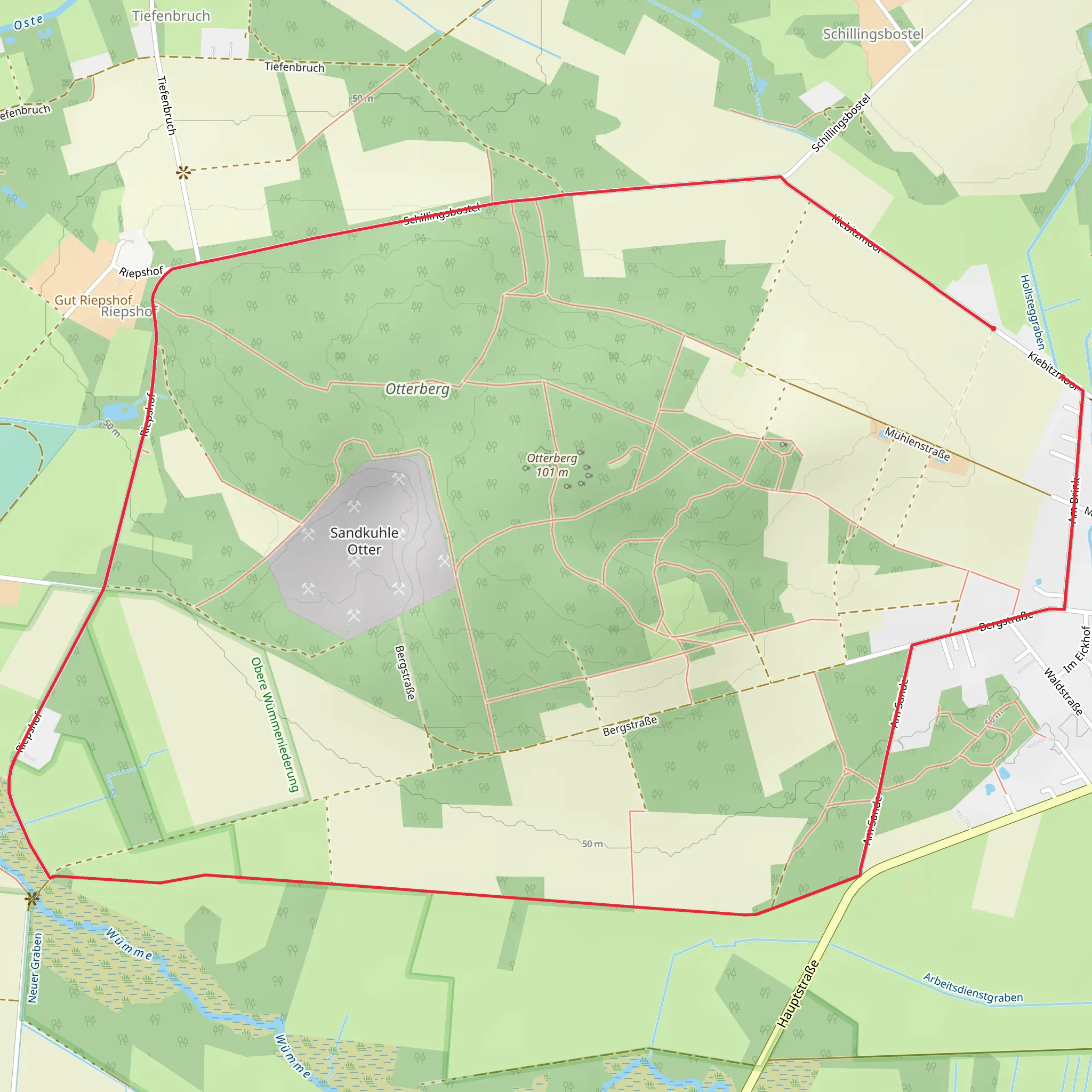 Otterberg Wanderweg mobile static map