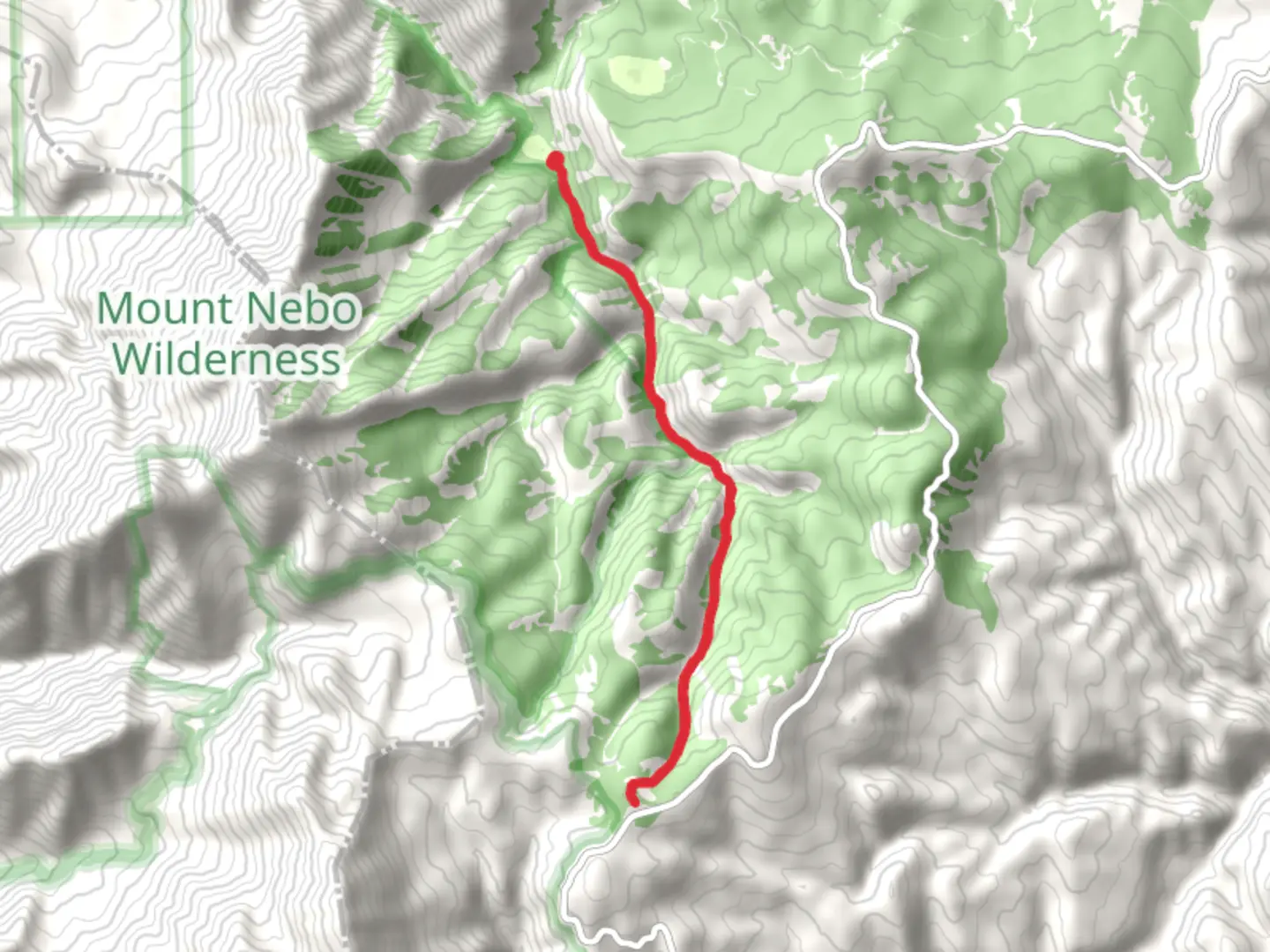 An image depicting the trail White Pine Hollow and its surrounding area.