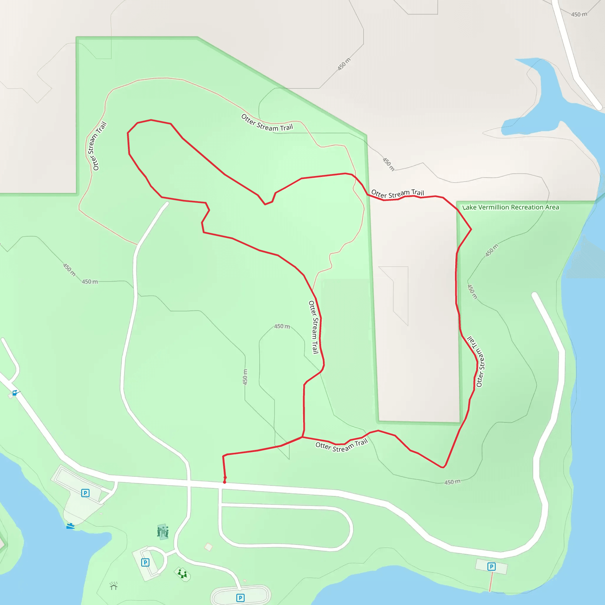 Otter Stream Loop Trail mobile static map