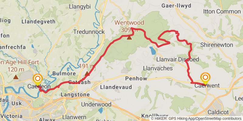Celtic Way stage 21 Map