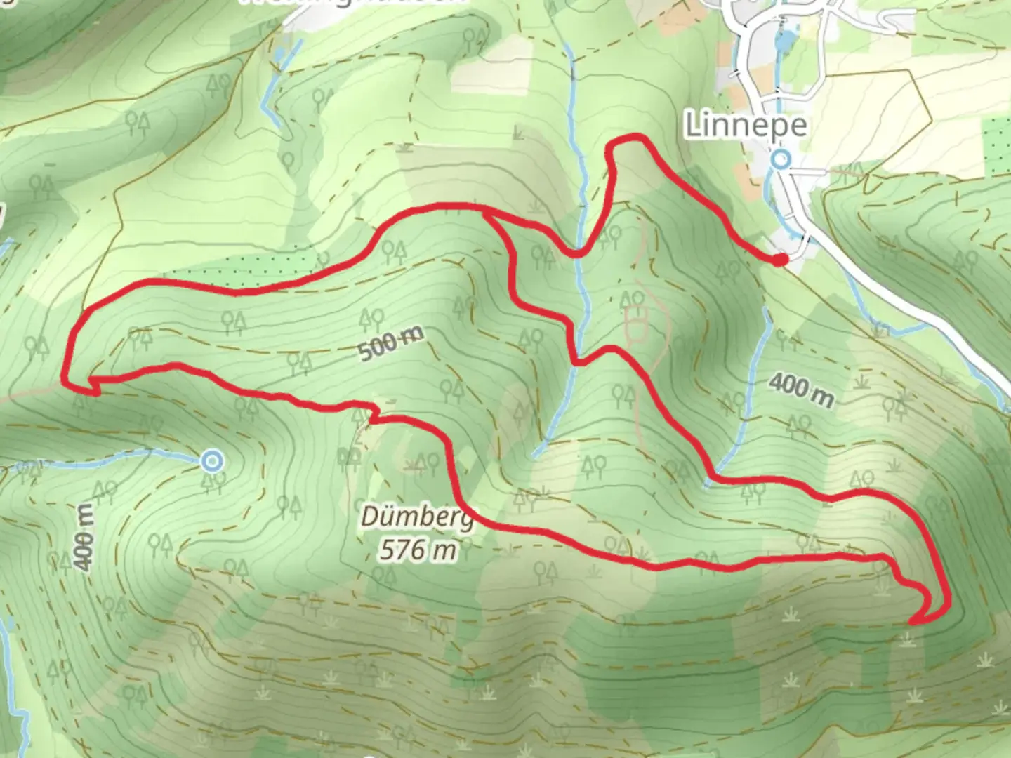 An image depicting the trail Endorf Rundweg and its surrounding area.