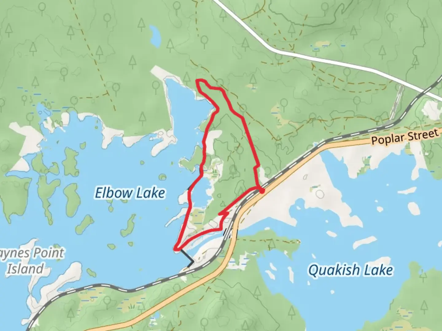 An image depicting the trail Bait Hole Loop Trail and its surrounding area.