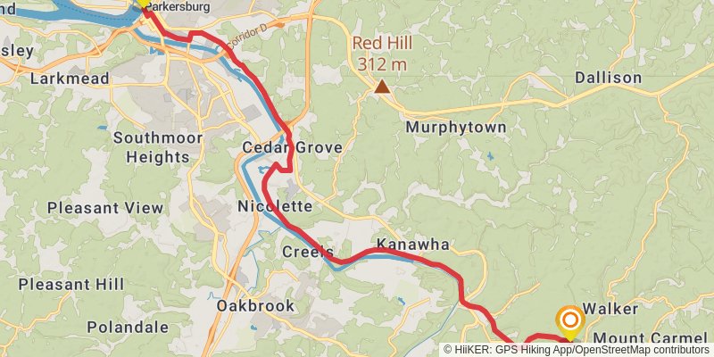 American Discovery Trail - West Virginia stage 23 Map