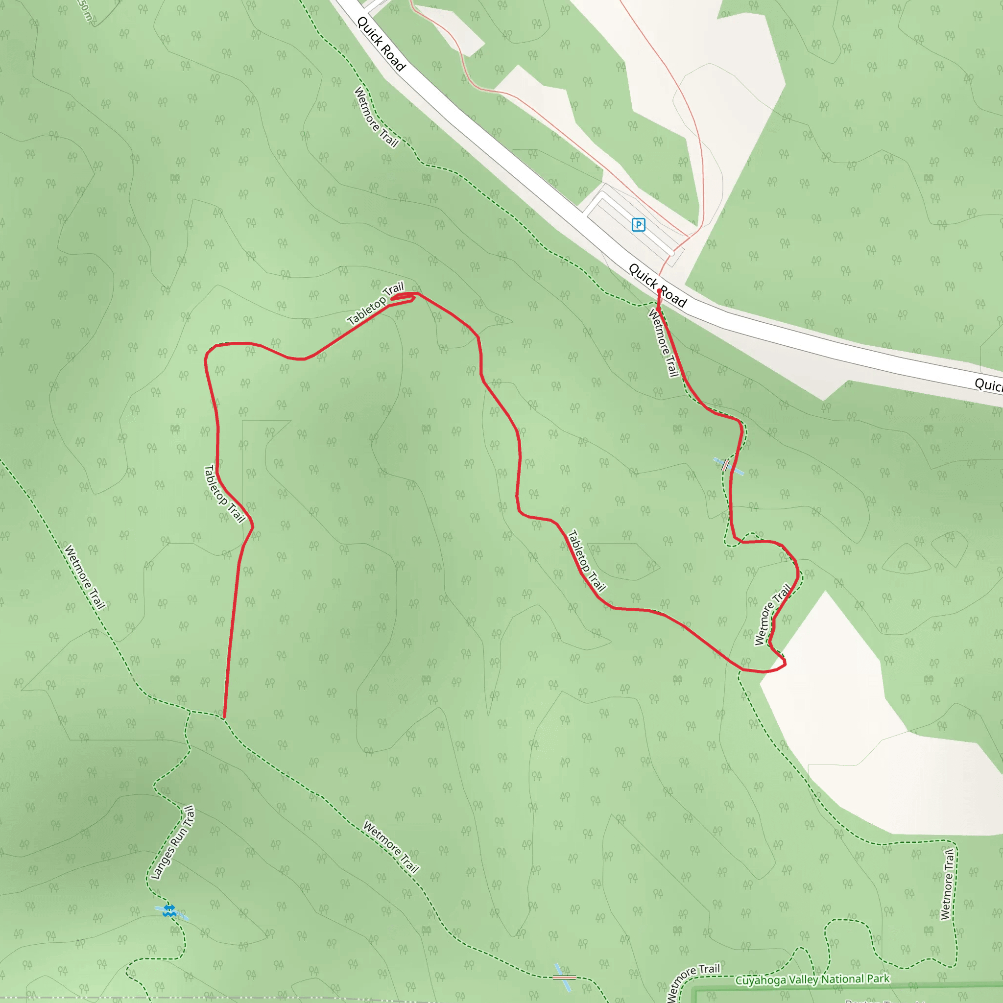 Tabletop via Wetmore Trail mobile static map