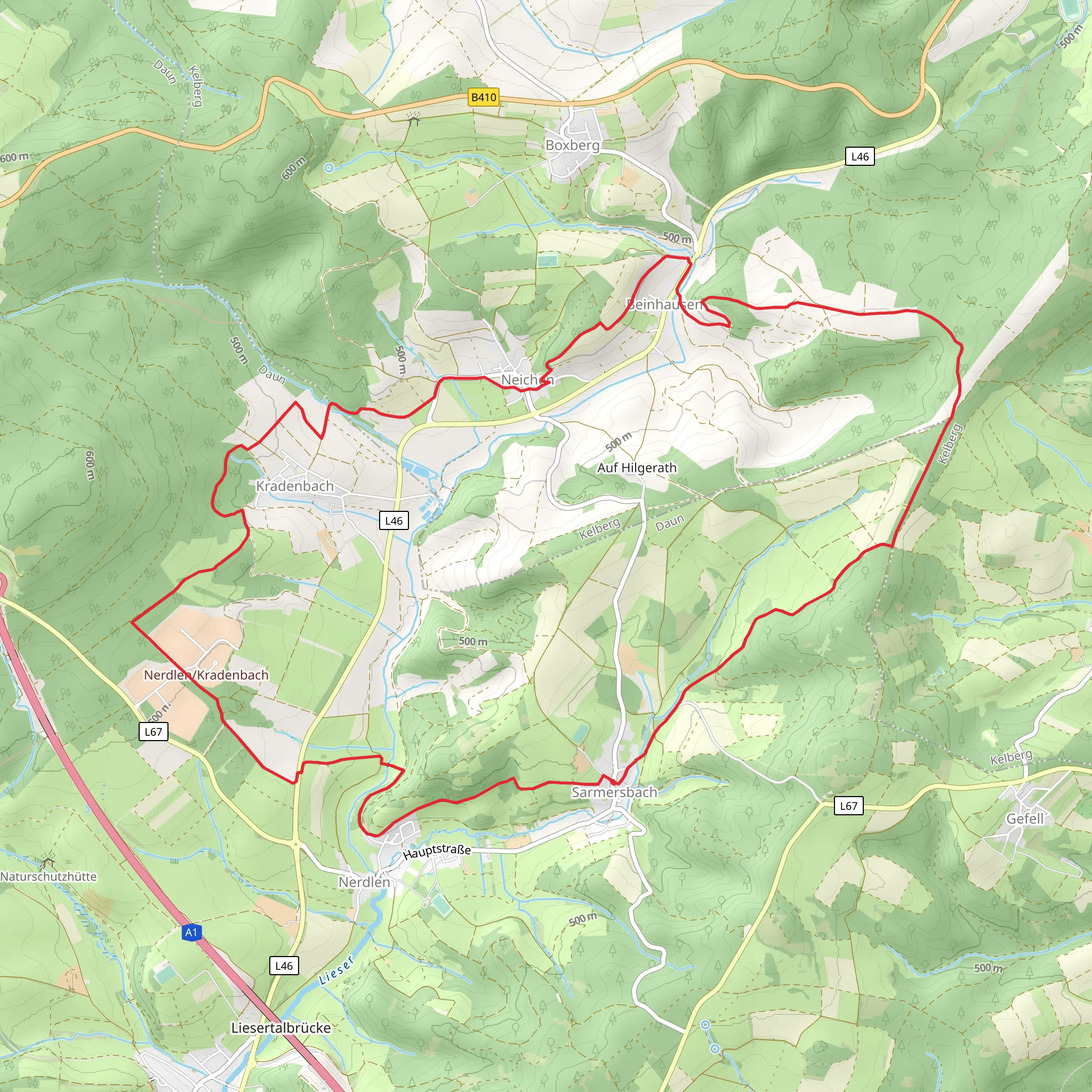Sarmersbach to Beinhausen Loop mobile static map