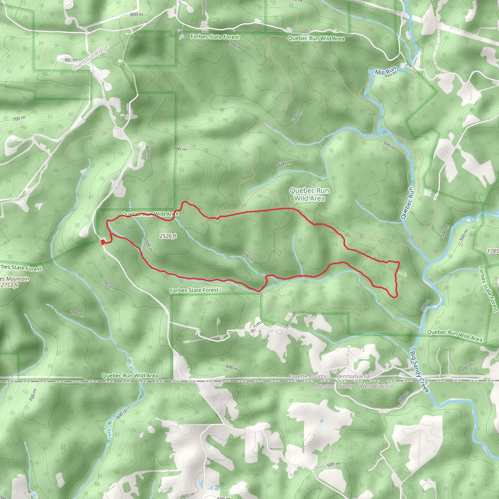 Tebolt Run Loop mobile static map