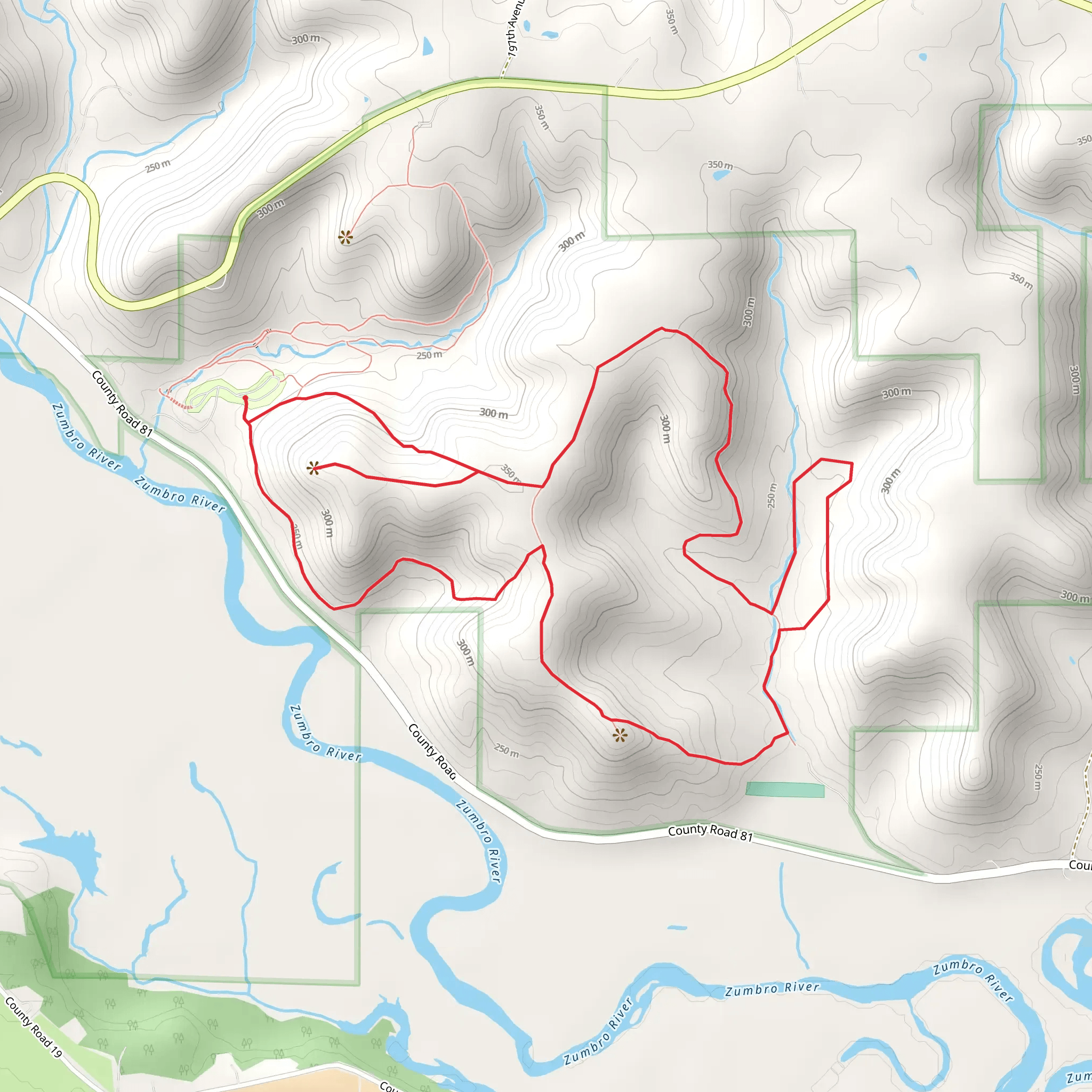 Richard J Dorer State Forest - Kruger Campground Loop - East mobile static map