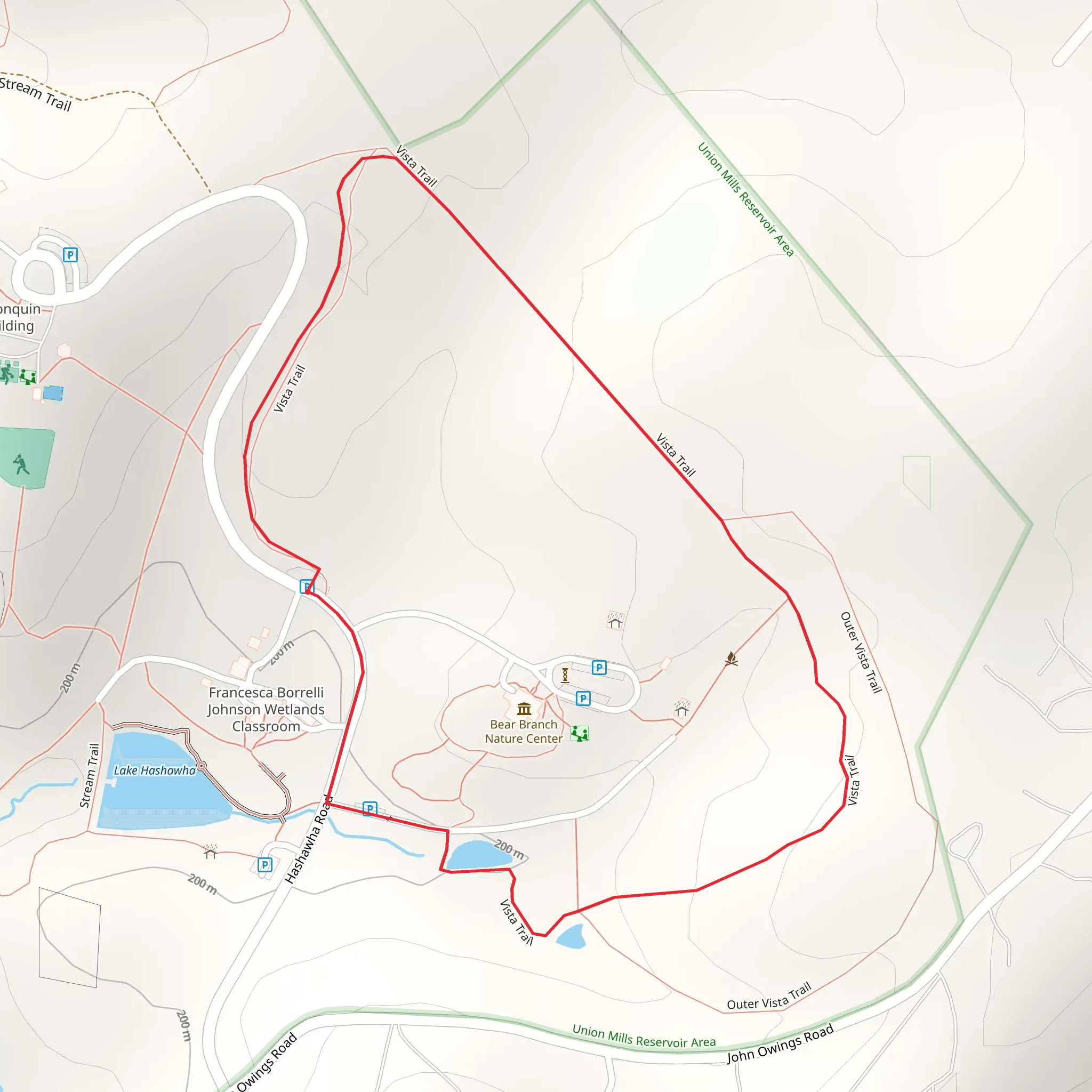 Vista Loop Trail mobile static map
