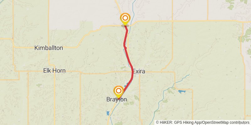 American Discovery Trail North Route stage 157 Map