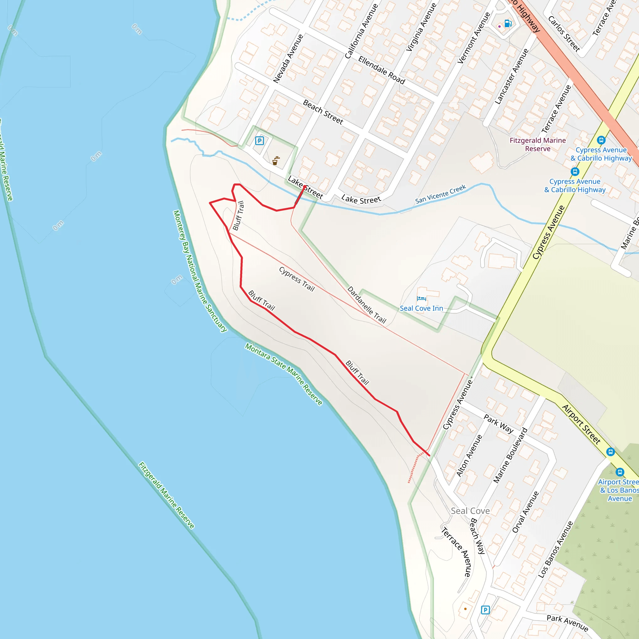 Bluff Trail mobile static map