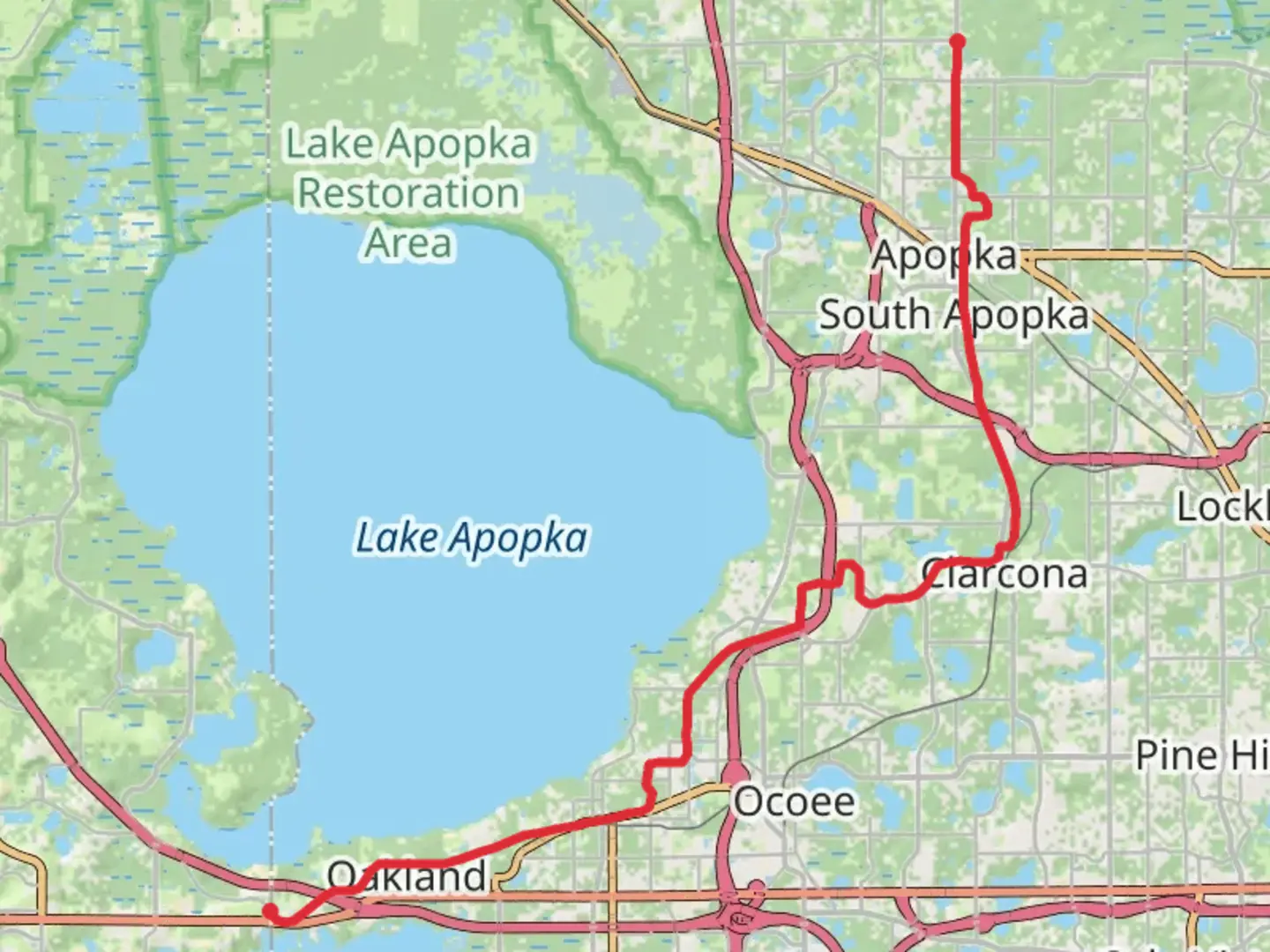 An image depicting the trail West Orange Trail and its surrounding area.