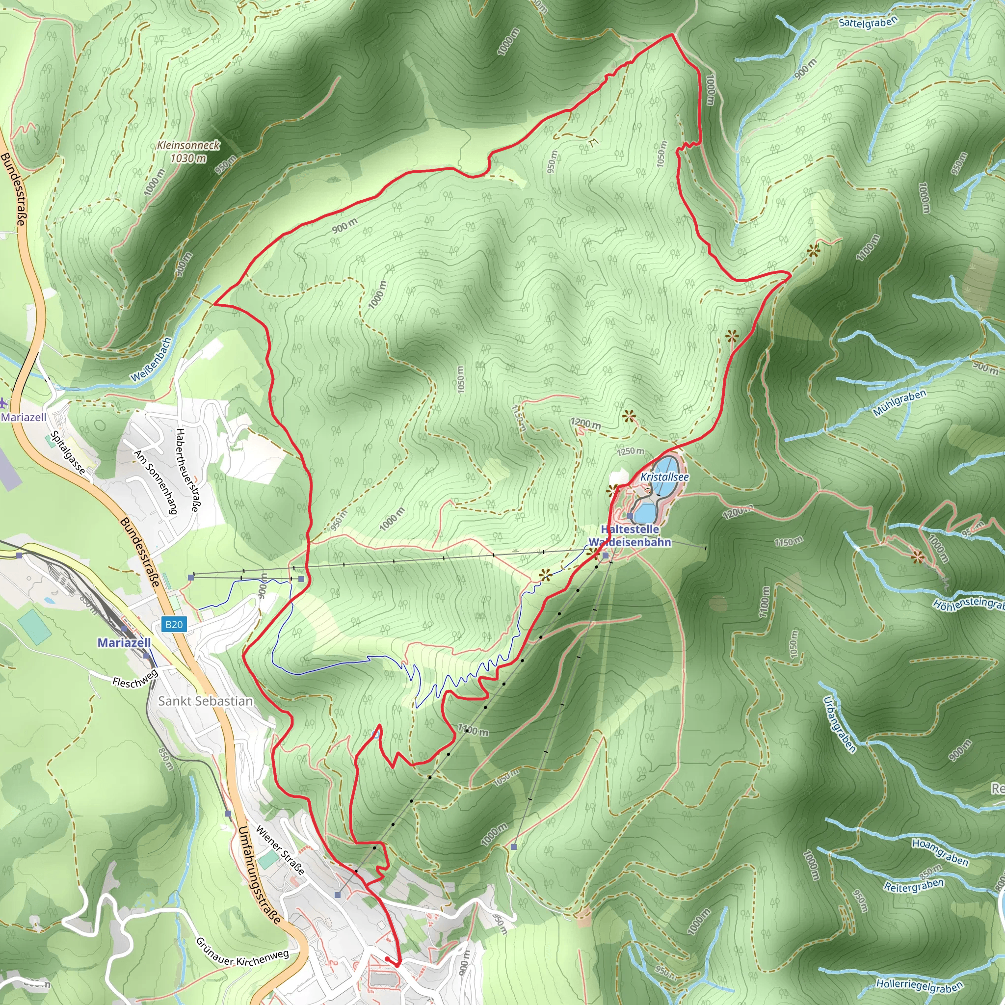Around the Mariazell Bürgeralpe mobile static map
