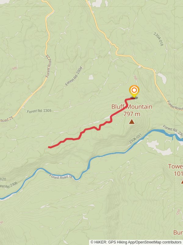 Kraus Ridge Trail mobile static map