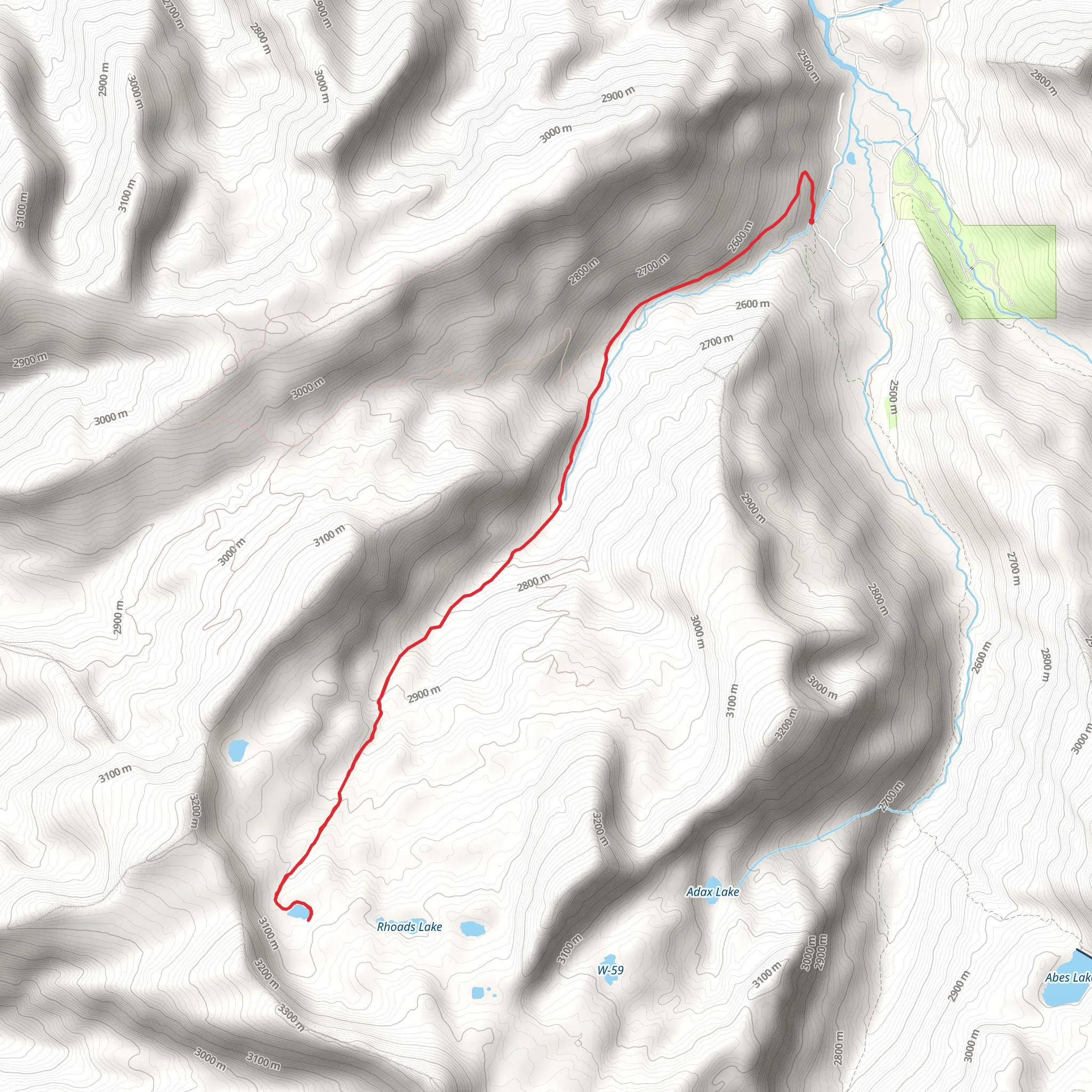 Gardners Creek mobile static map