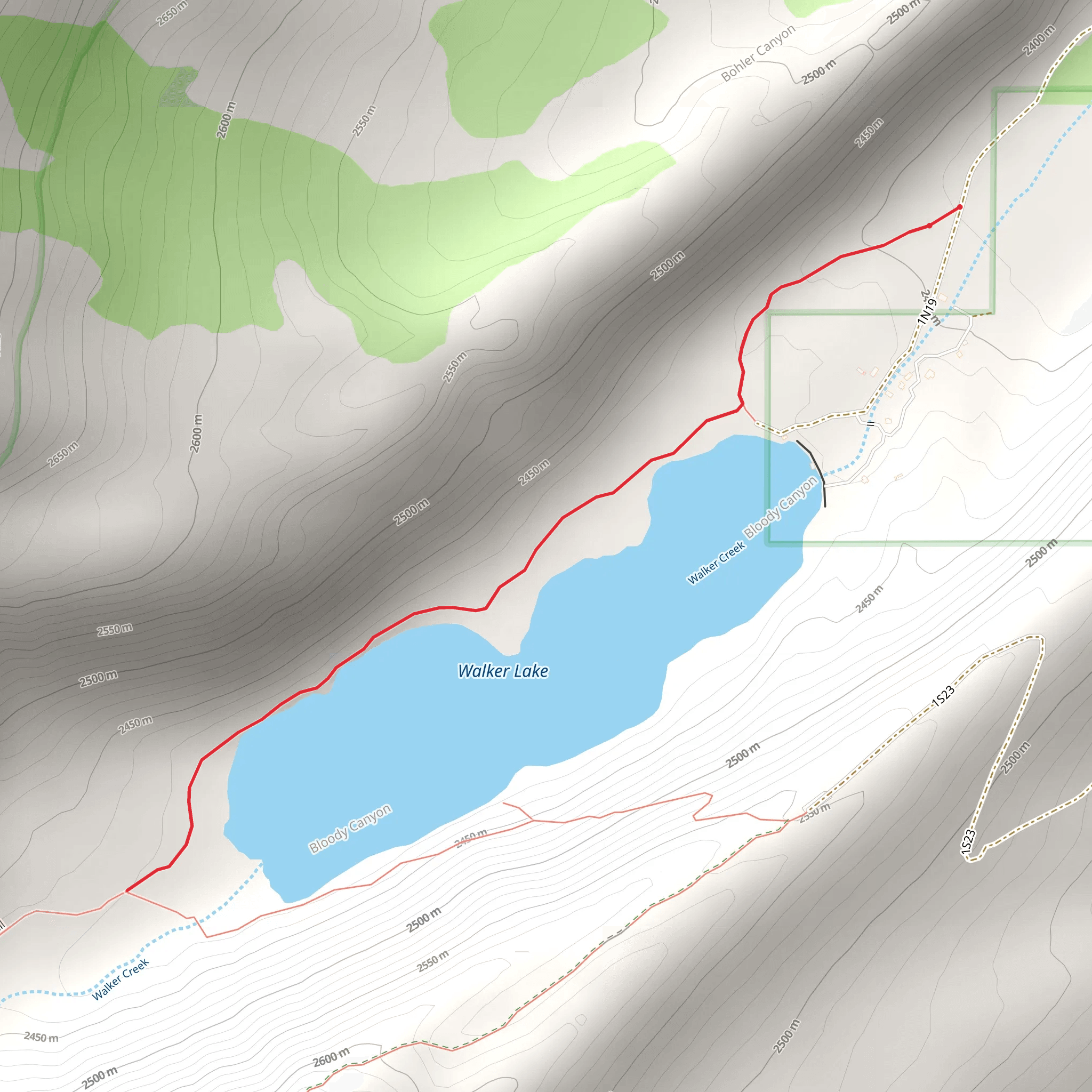 Walker Lake North Trail mobile static map
