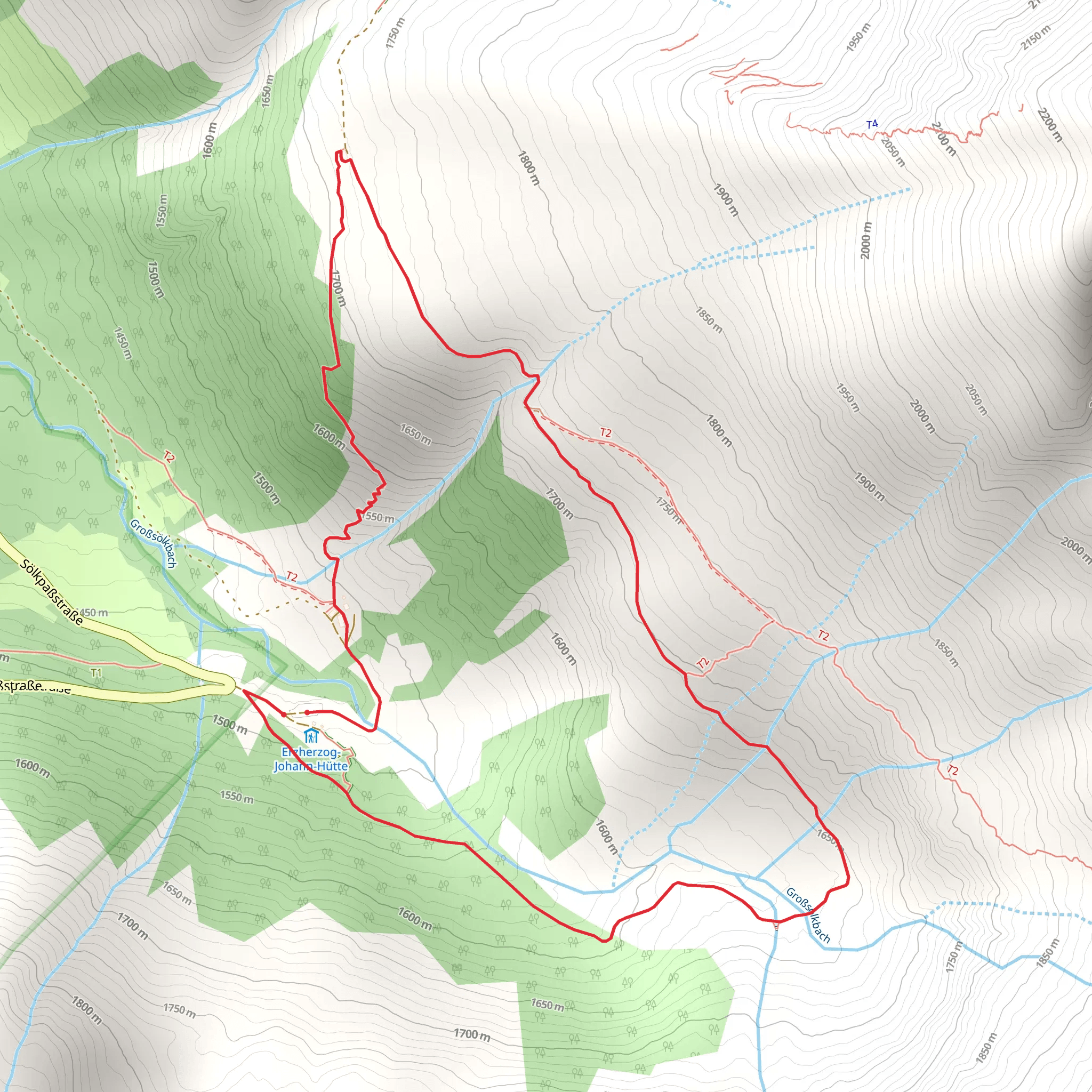 Mahdfeldalm Loop Hike mobile static map