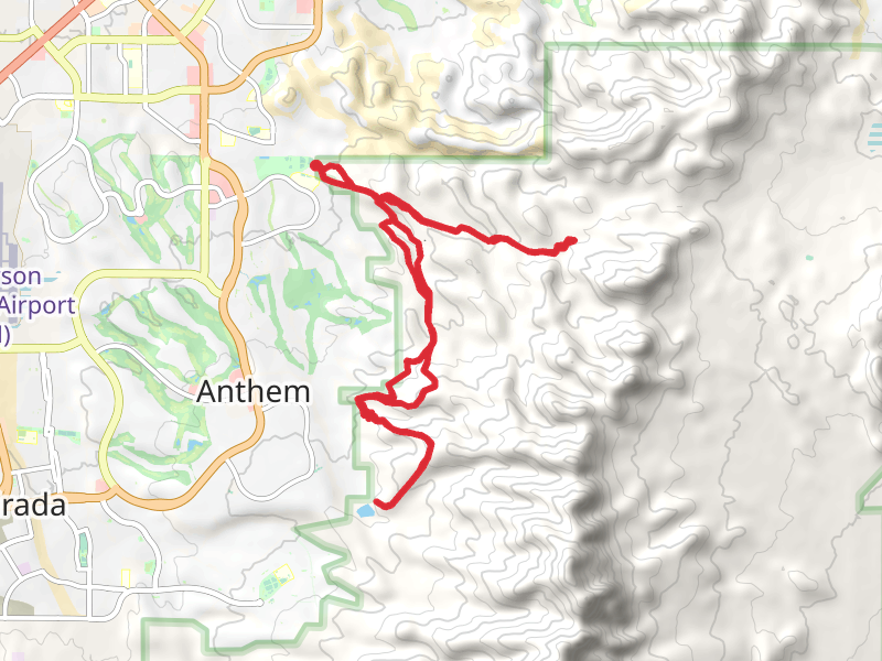 Anthem East, Bursage, McCullough Hills, Rock Garden, Angry Karen and Anthem East Trail