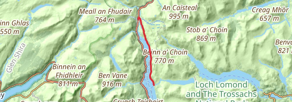 West Highland Way (South Section) 7-Day Gentle Tour (Hillwalk Tours) stage 5 Map
