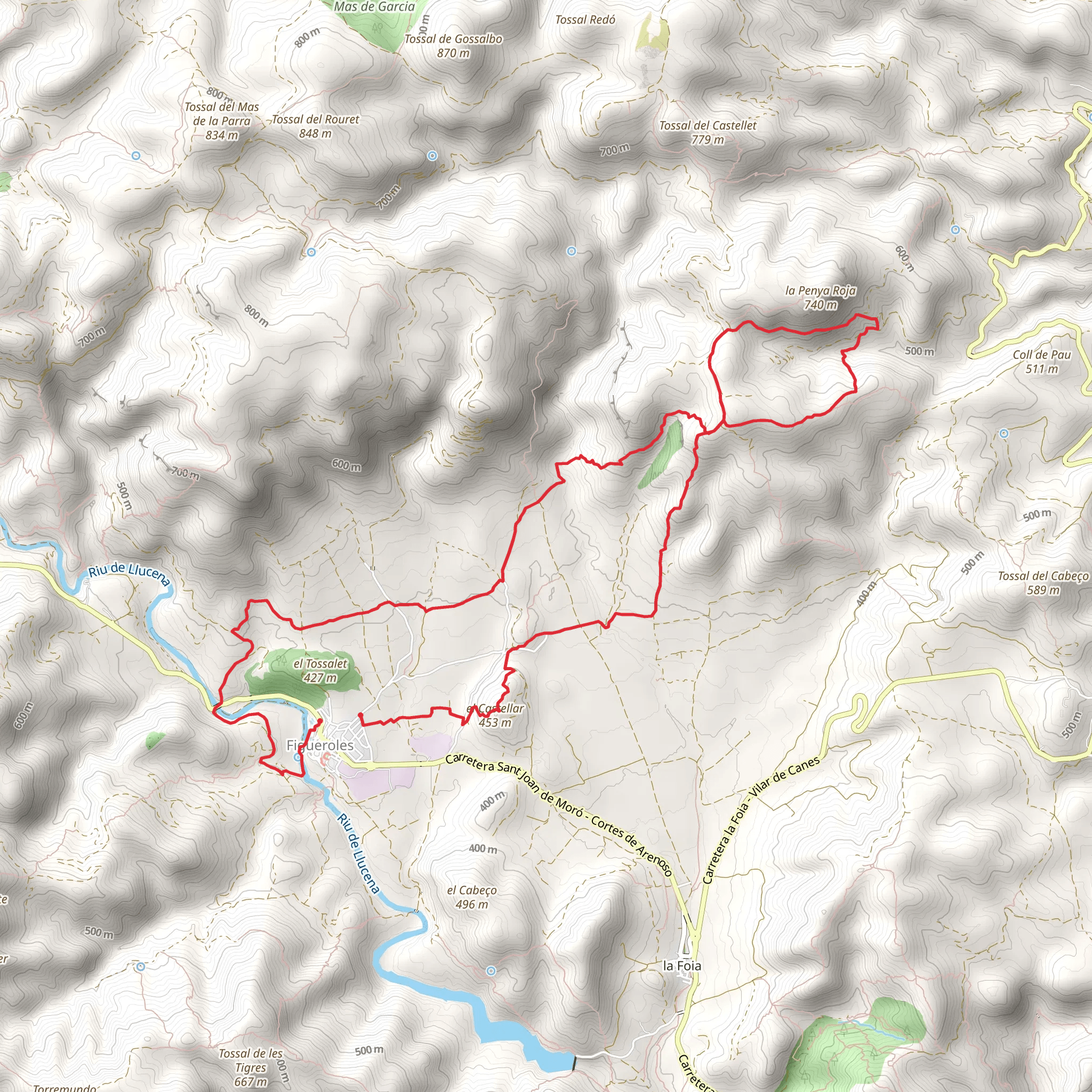 Alcalatén Ethnographic Route PR CV 341 mobile static map