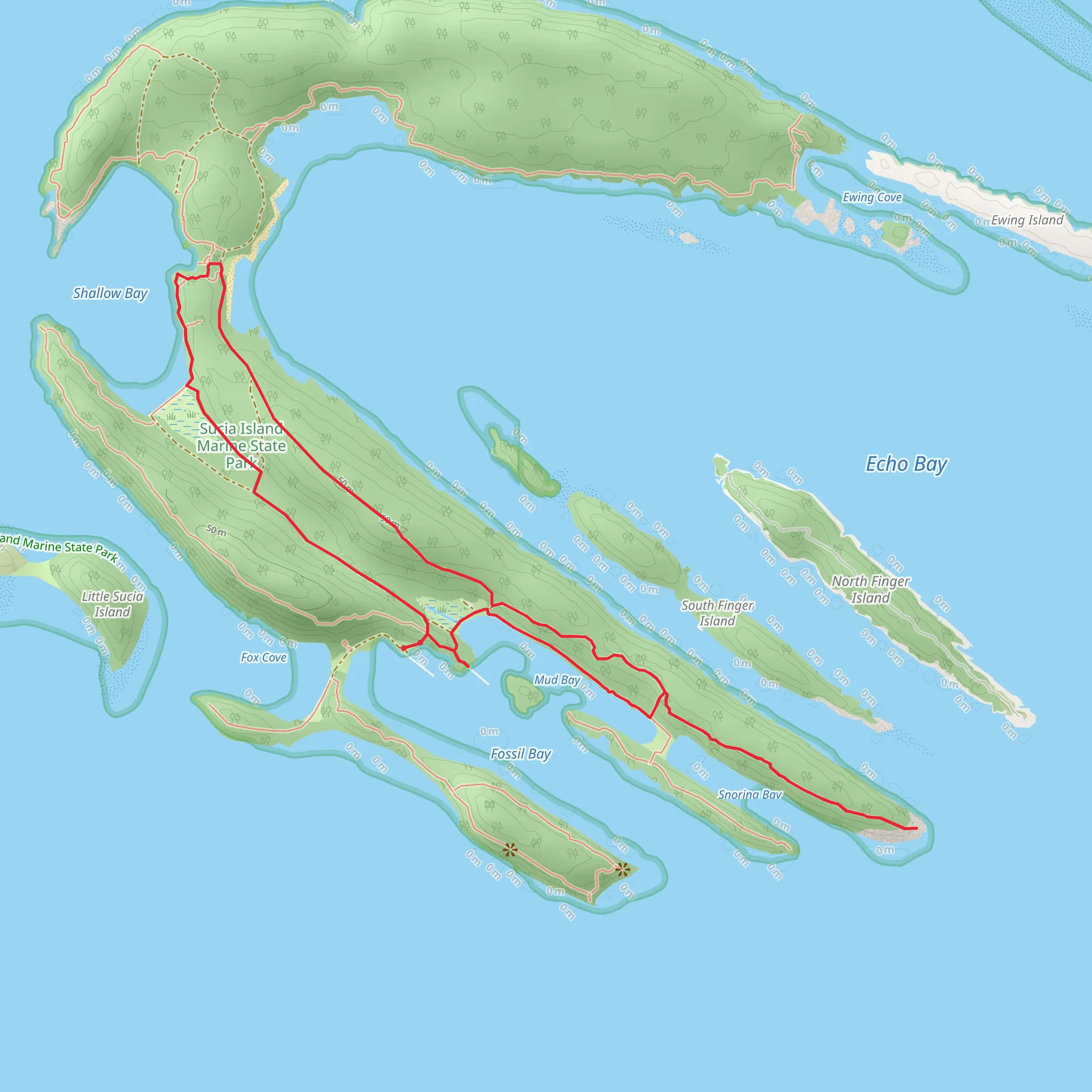Sucia Island Marine State Park and Echo Bay Campground mobile static map