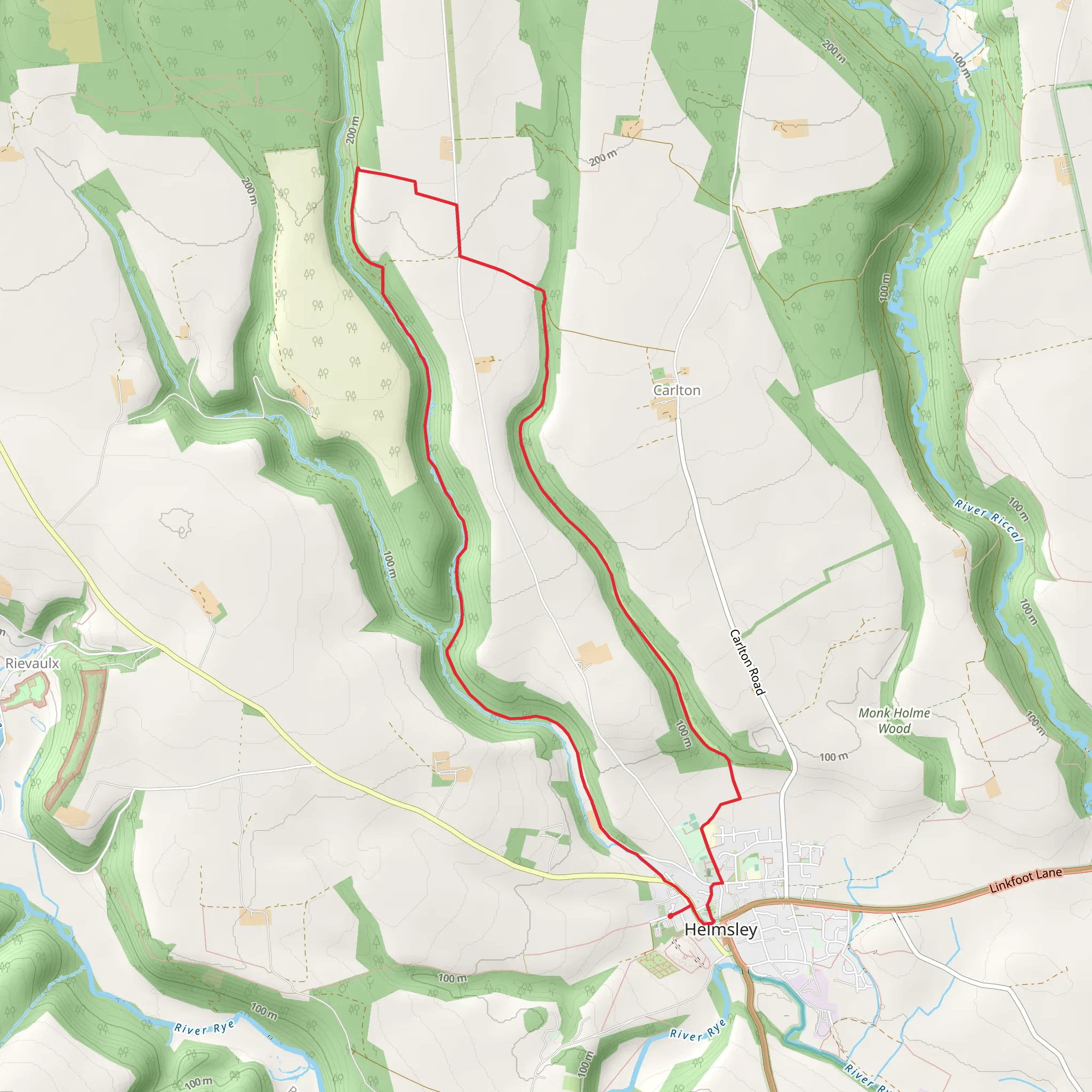 Collier Hag Wood and Ash Dale Plantation Loop mobile static map