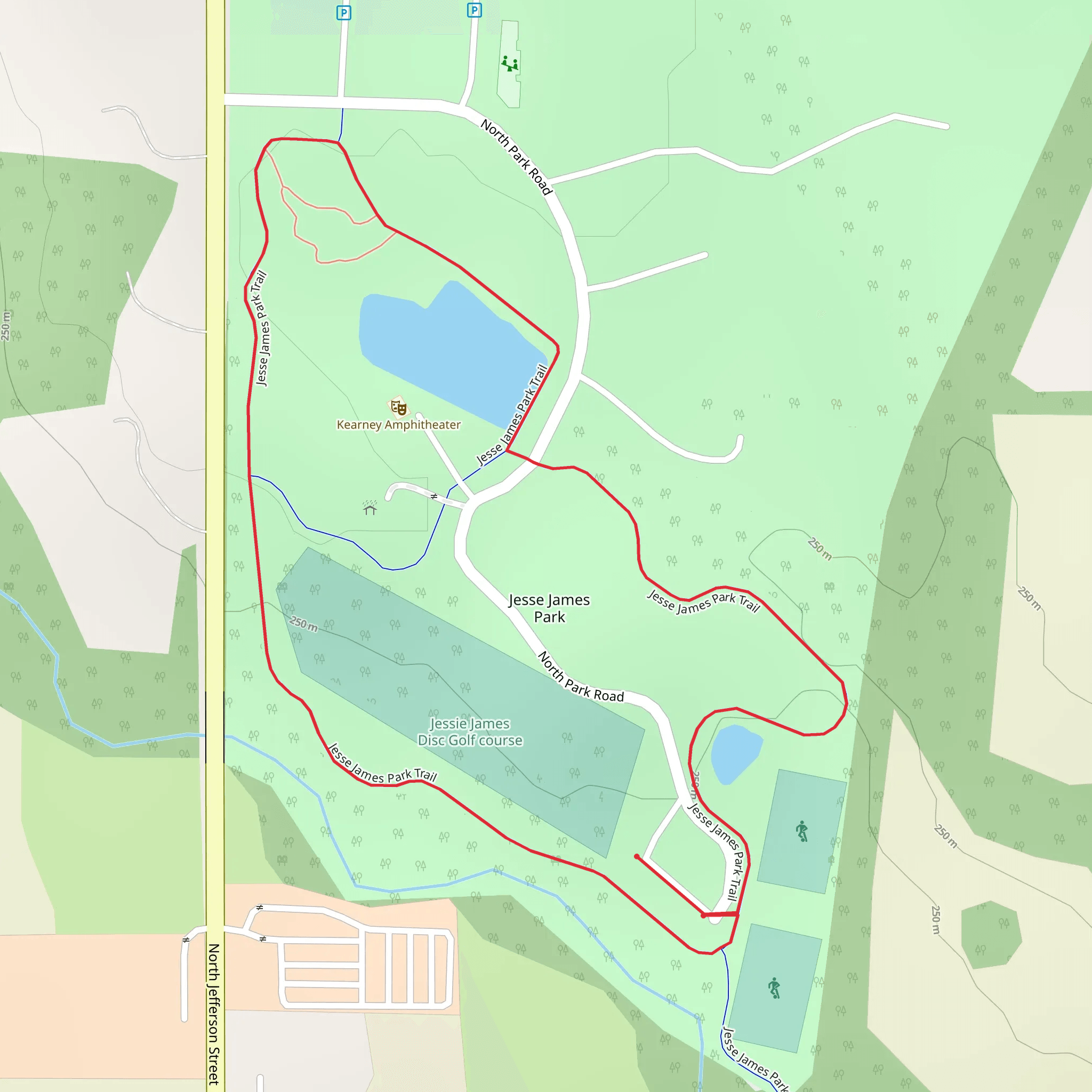 Jesse James Park Loop mobile static map