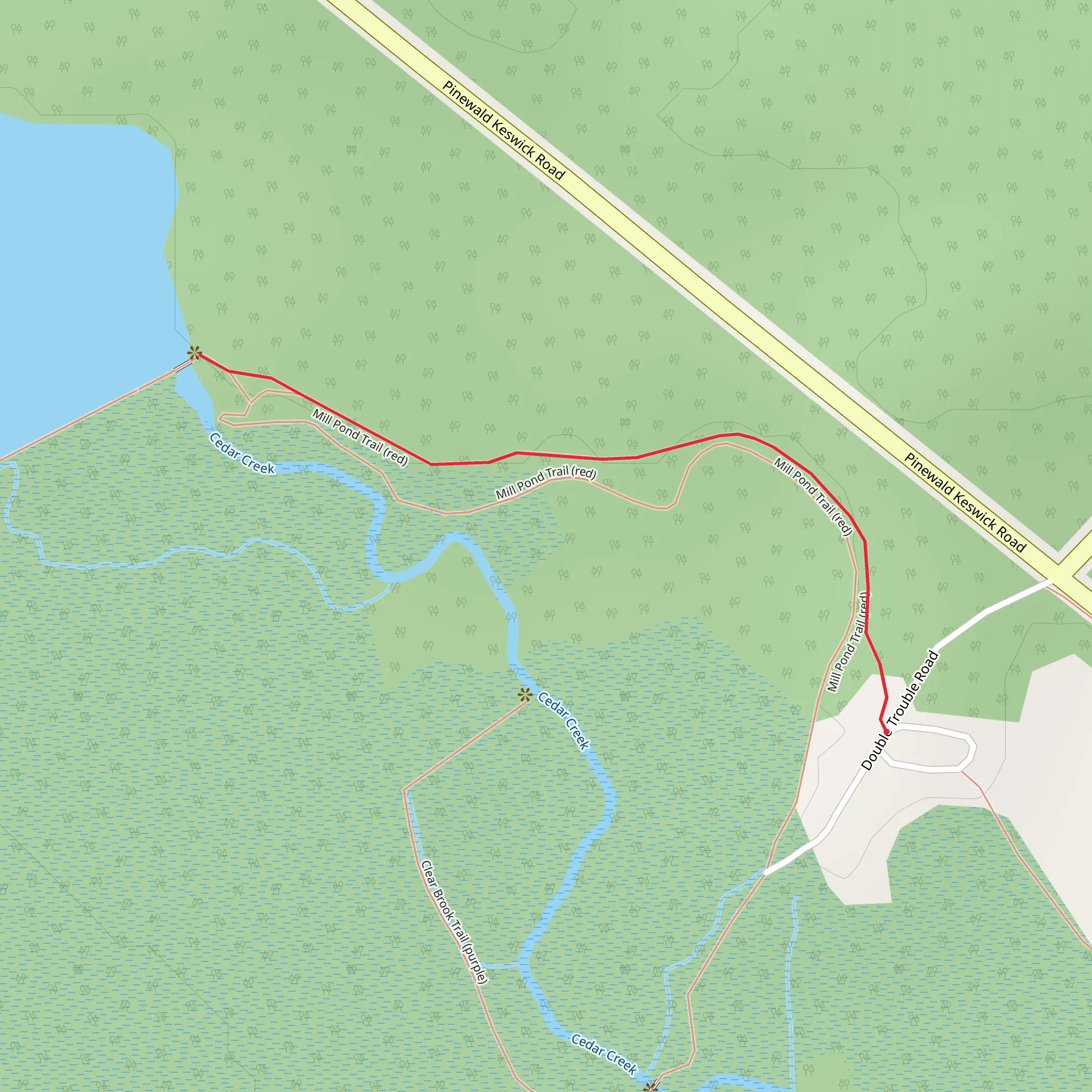 Mill Pond Trail mobile static map