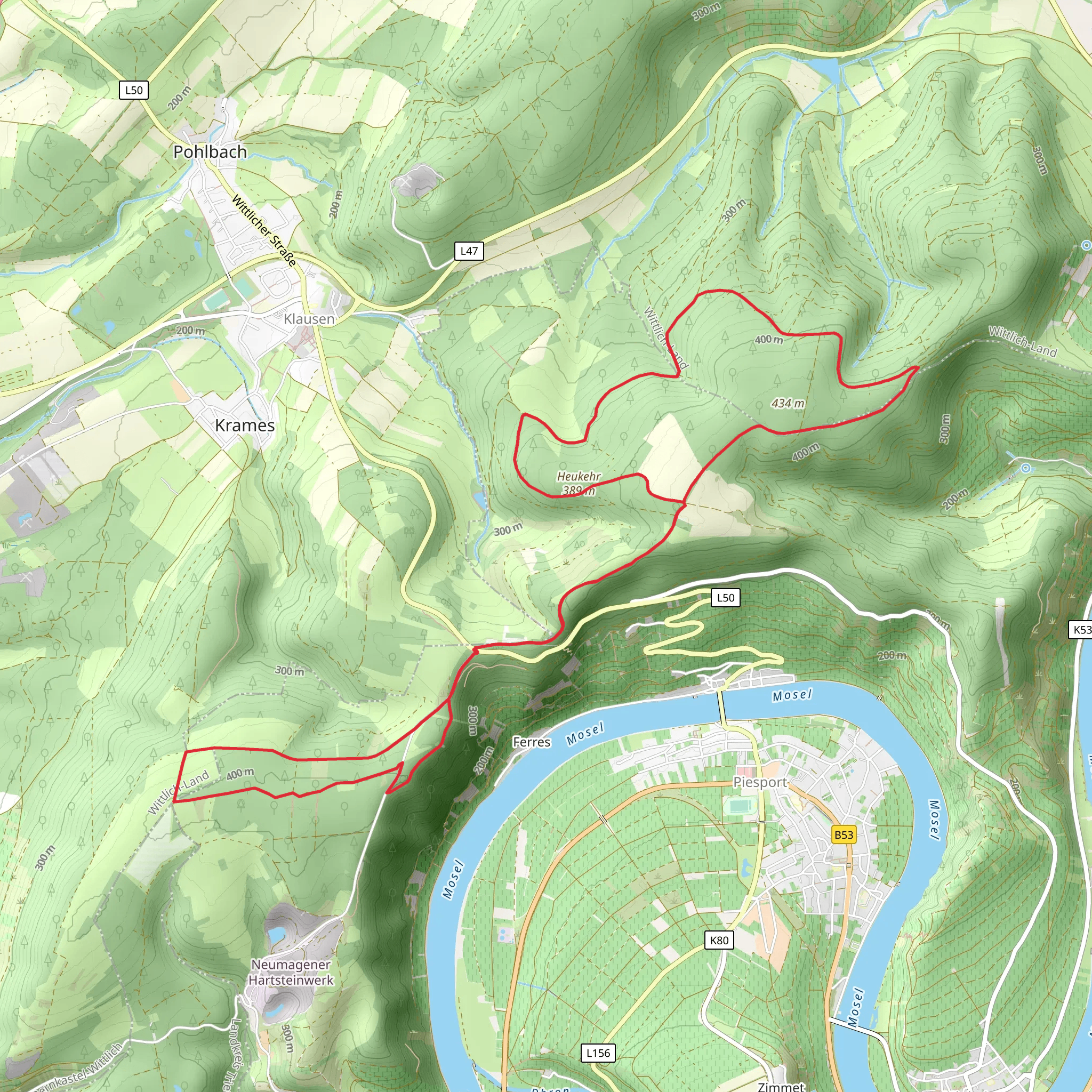 Heukehr and Kobenlei Loop mobile static map