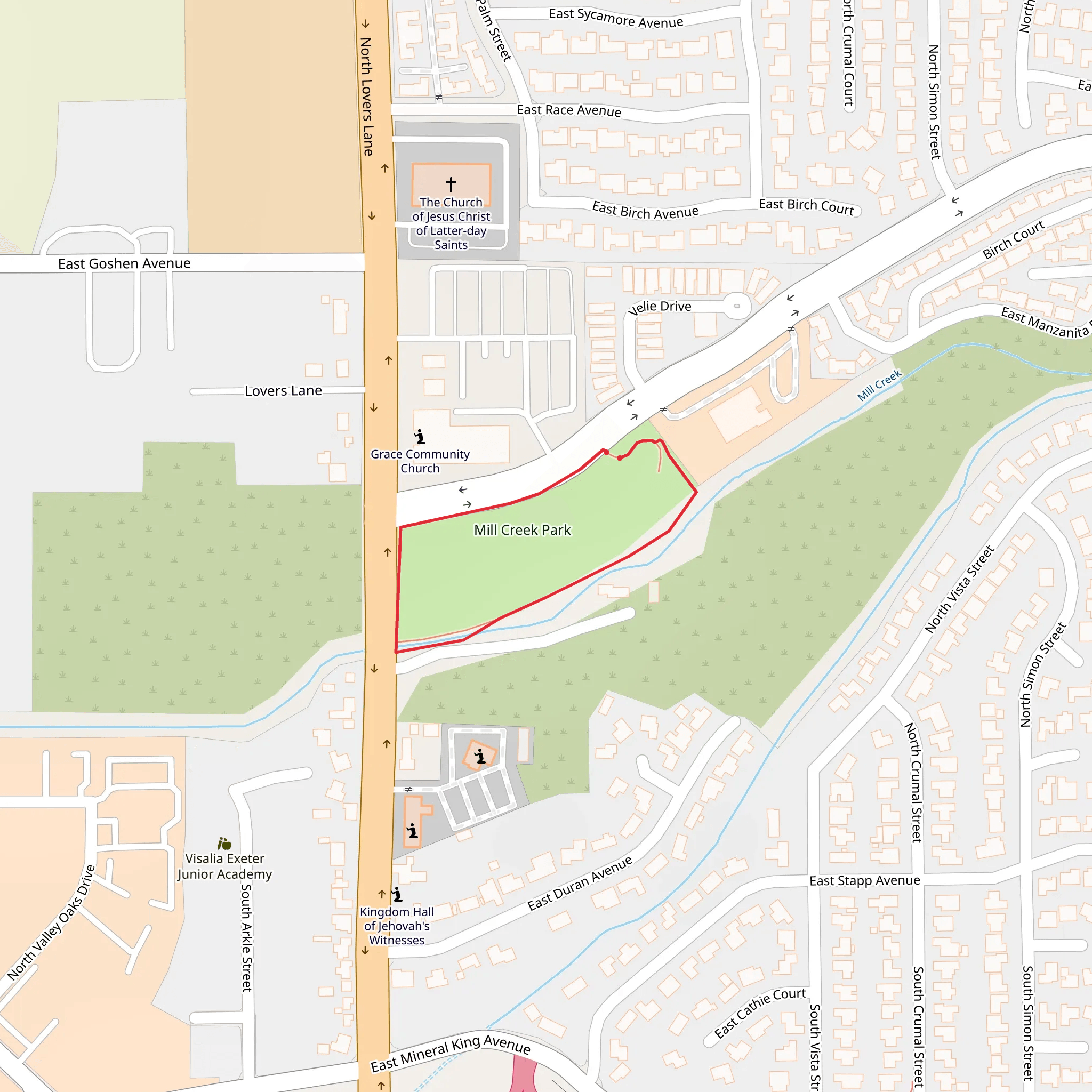 Mill Creek Park Loop mobile static map