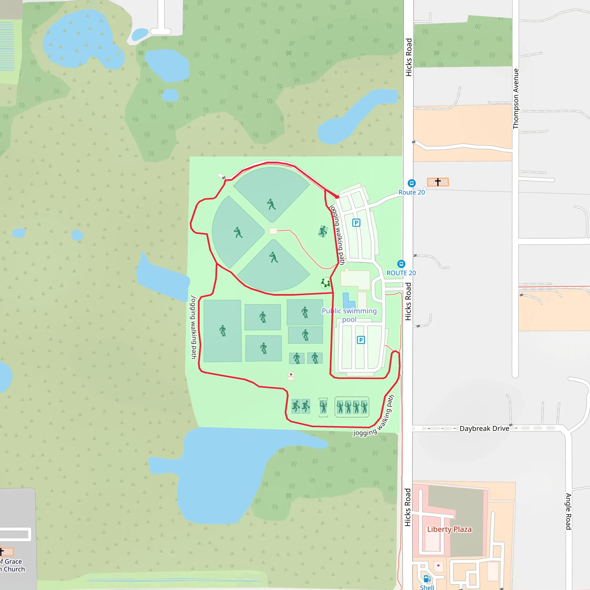 Jogging Walking Path Loop mobile static map