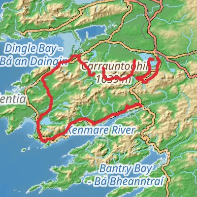 Kerry Way 11-Day Moderate Tour (Hillwalk Tours) mobile static map