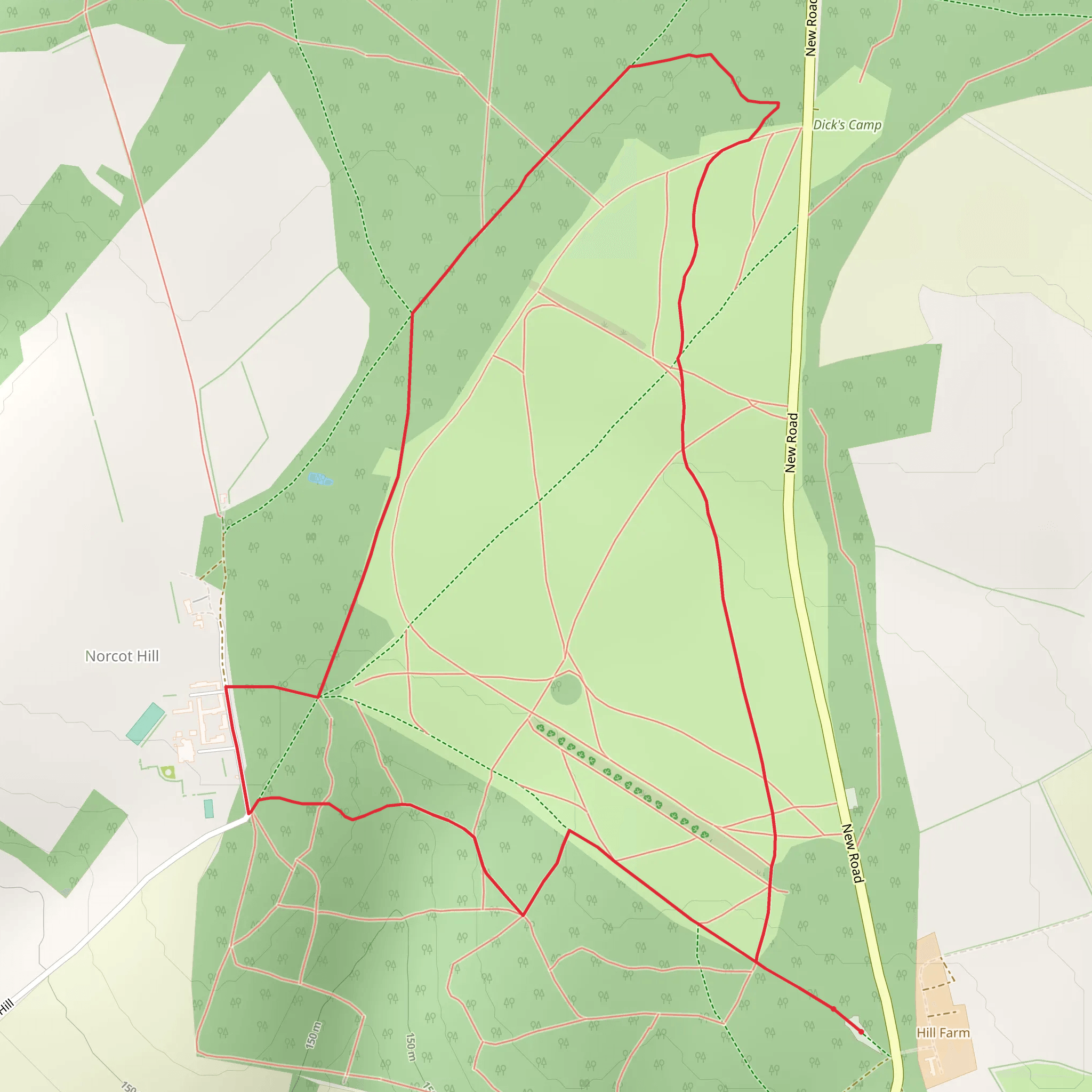 Northchurch Common Loop mobile static map