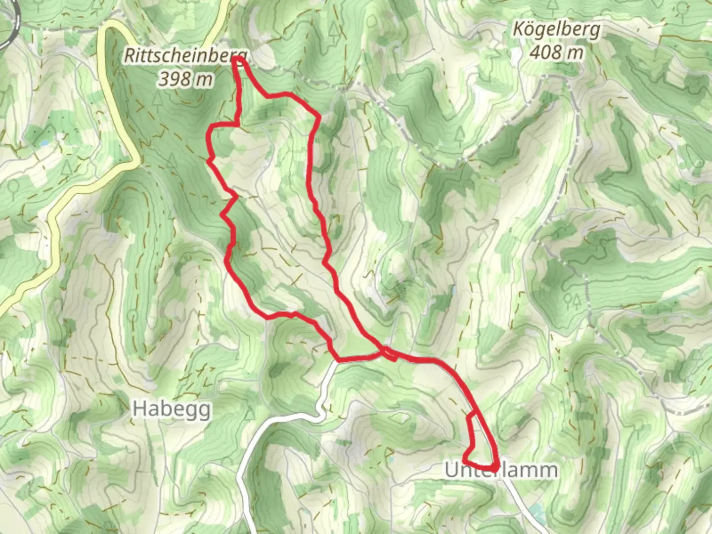 An image depicting the trail ERLebenspfad Oberlamm and its surrounding area.