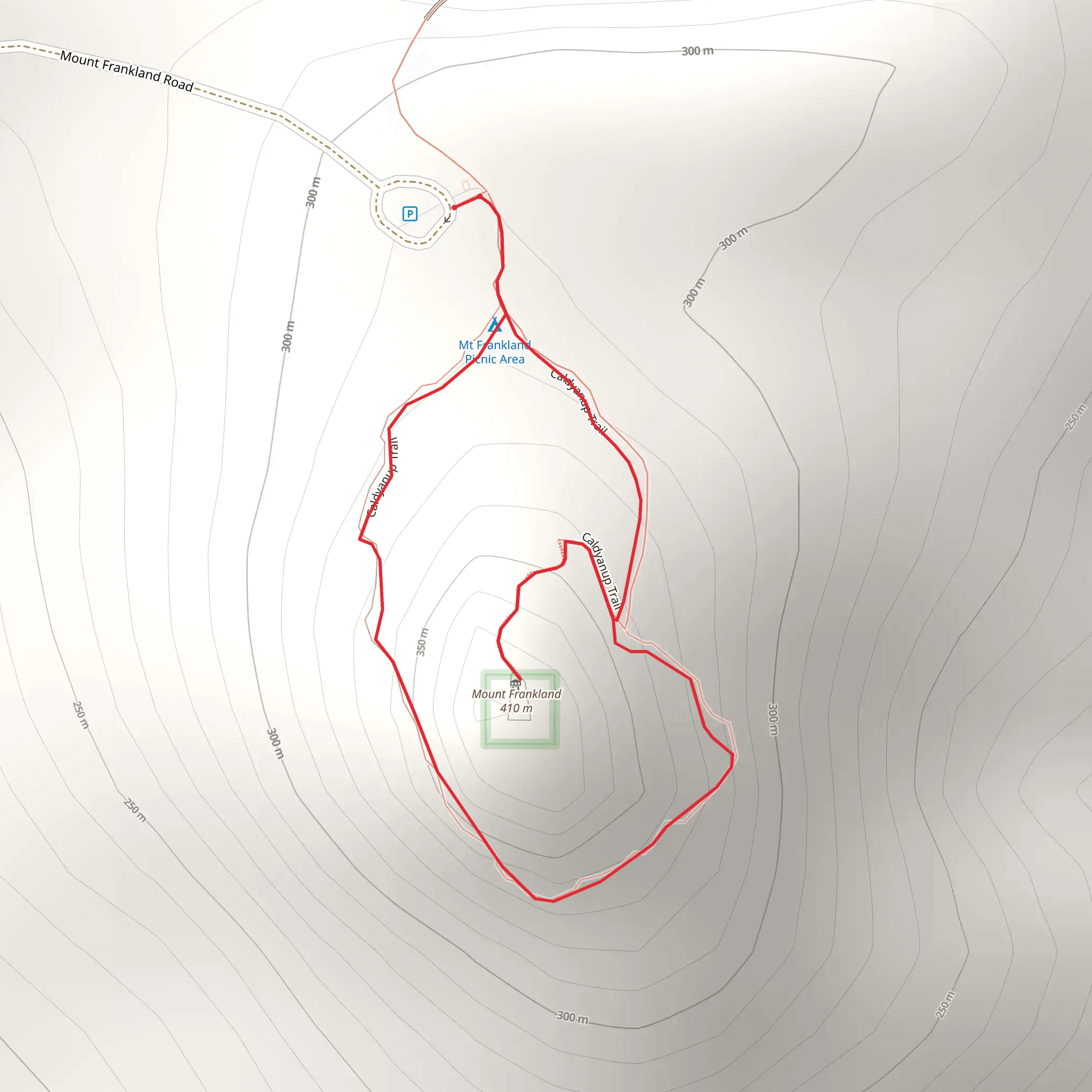 Mt Frankland Summit Trail mobile static map