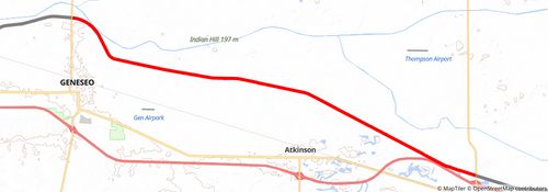 American Discovery Trail North Route - Illinois stage 12 Map