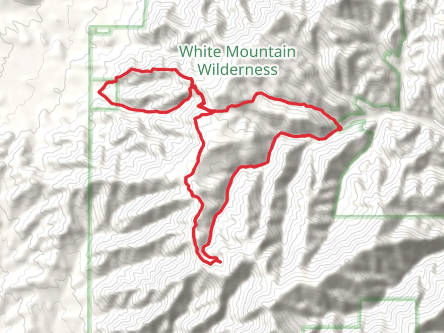 An image depicting the trail Big Bonito, Crest, Doherty Ridge and Argentina Canyon Loop Trail and its surrounding area.